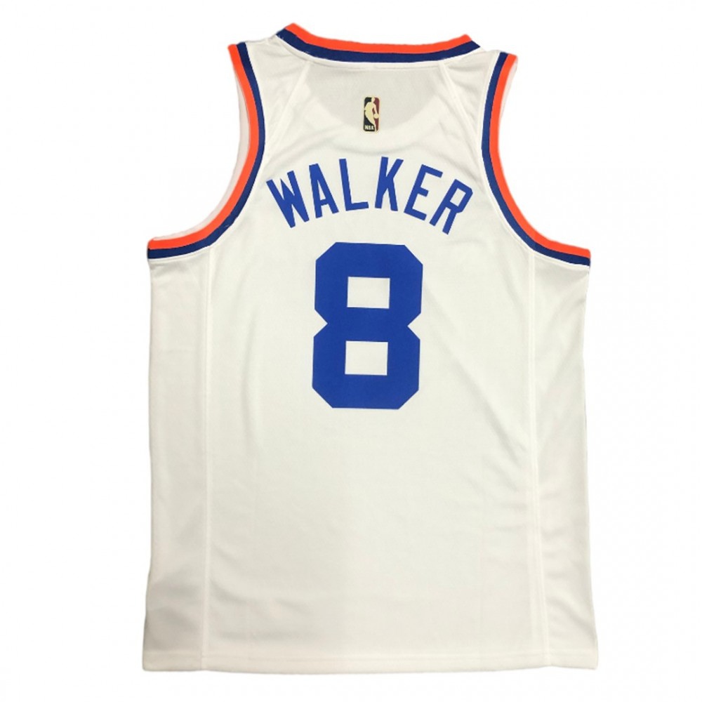 Men's New York Knicks Kemba Walker #8 White 2021/22 Swingman Jersey - Classic Edition-Pro Kit Vault | Brand New 26/27 Sports Jerseys